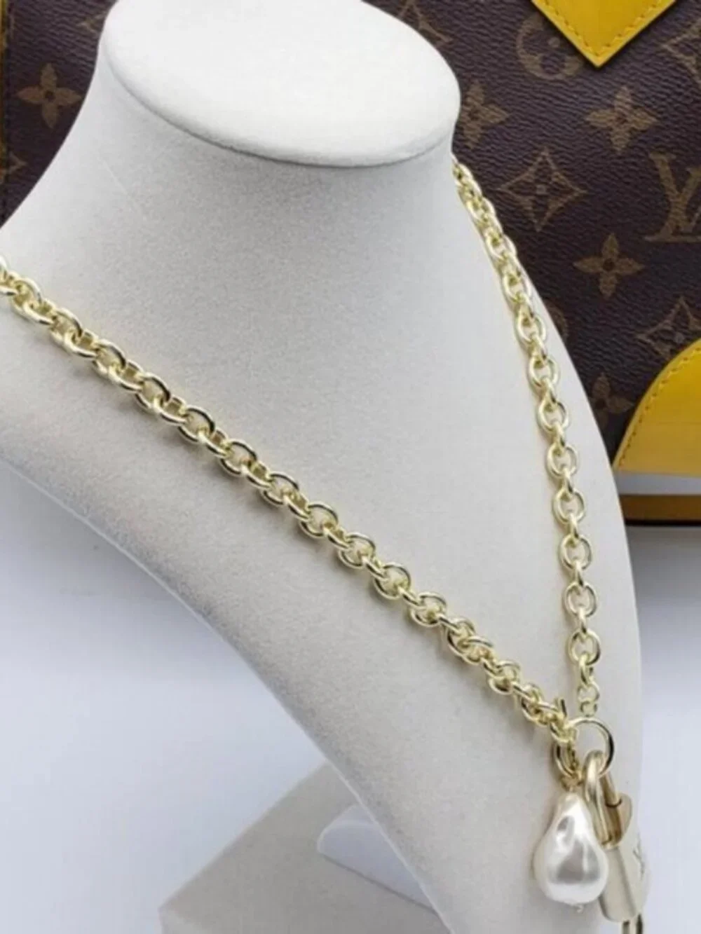 Authentic Louis Vuitton Gold Padlock w/unbranded 16k Gold Plated Stainless Steel
